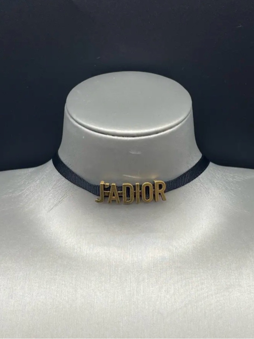 Christian Dior 🌹JADIOR Canvas choker W/ Dior Dusty -Authentic-EUC - Picture 2 of 11